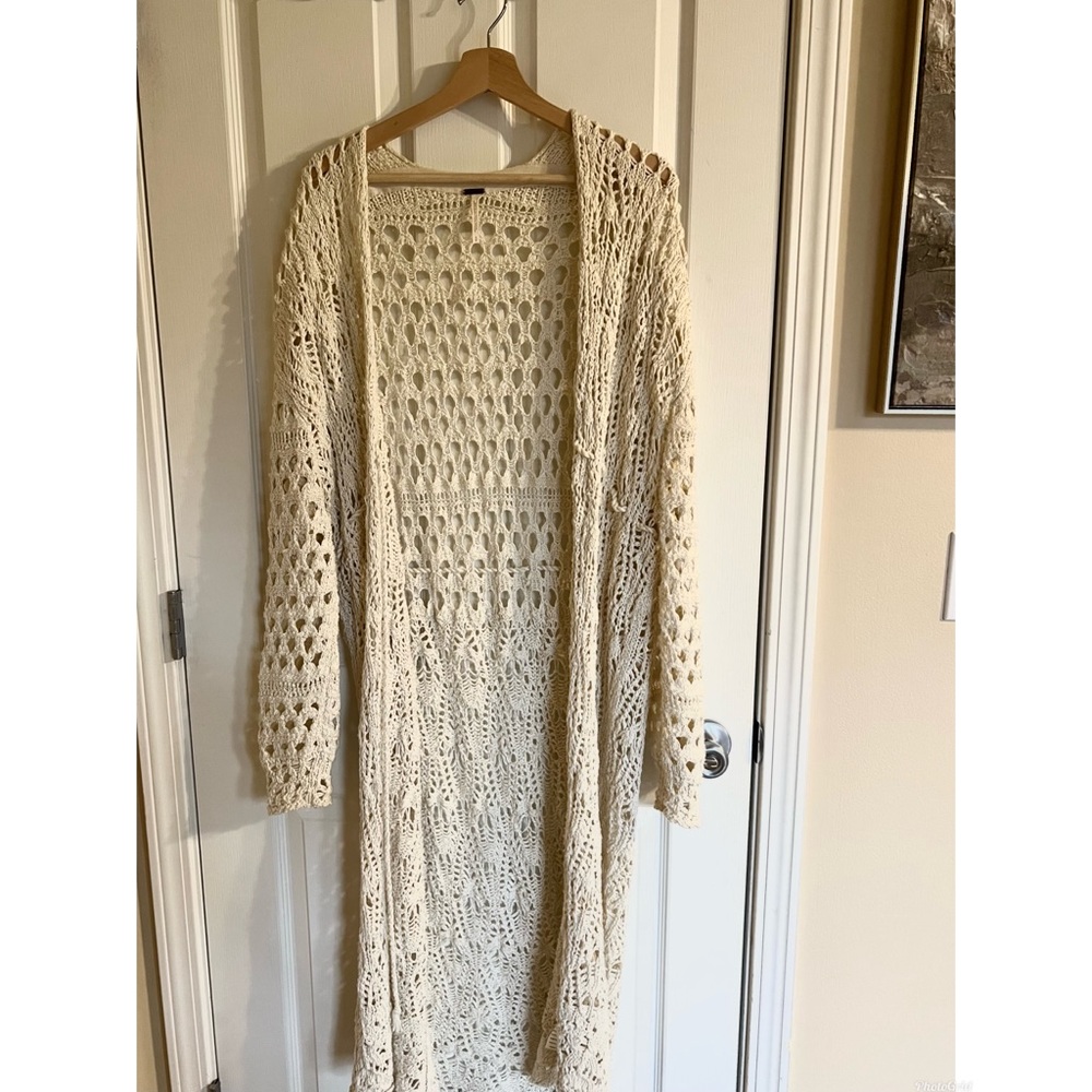 Free People • Ivory Crochet Cardigan